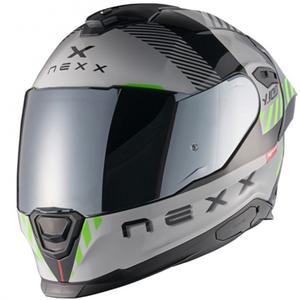 NEXX Y.100R Fade pilkai juodas integralus motociklininko šalmas