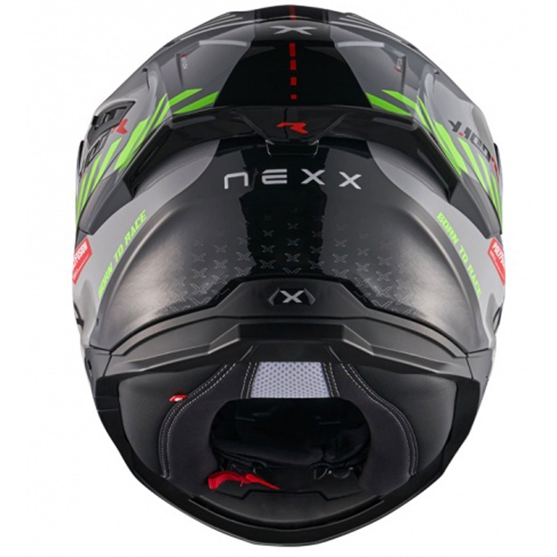NEXX Y.100R Fade pilkai juodas integralus motociklininko šalmas