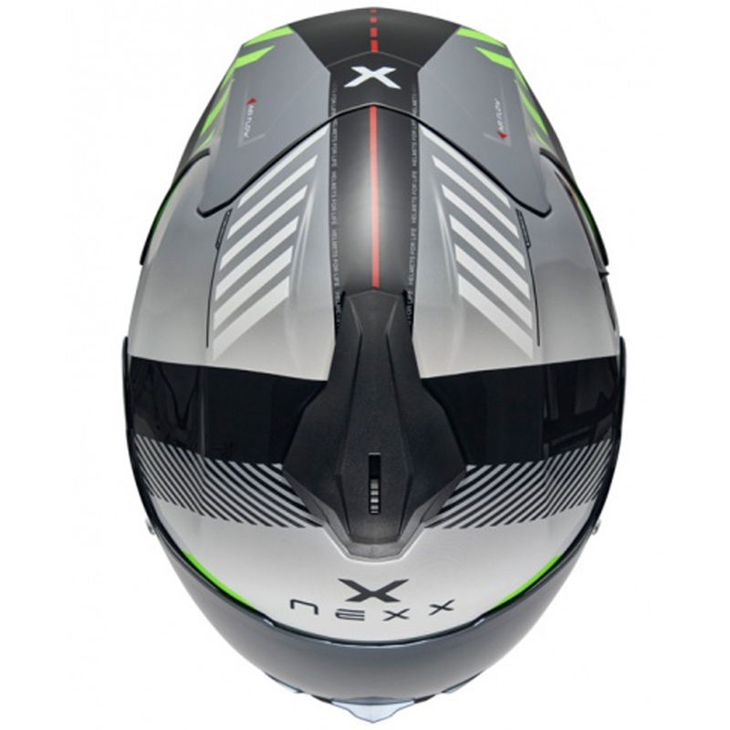 NEXX Y.100R Fade pilkai juodas integralus motociklininko šalmas