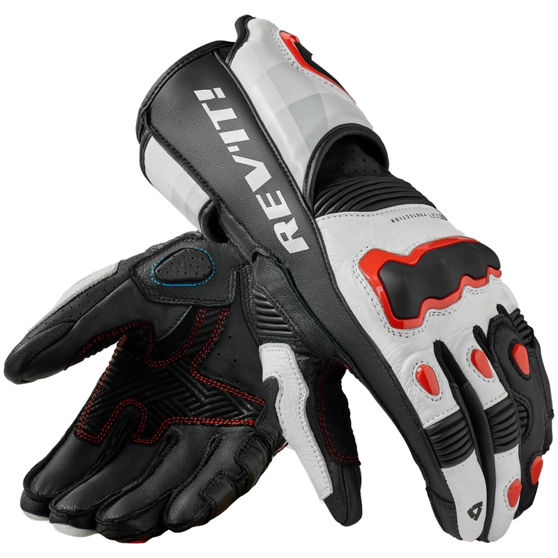 Motociklininko pirštinės Revit Quantum 3 white-fluo red