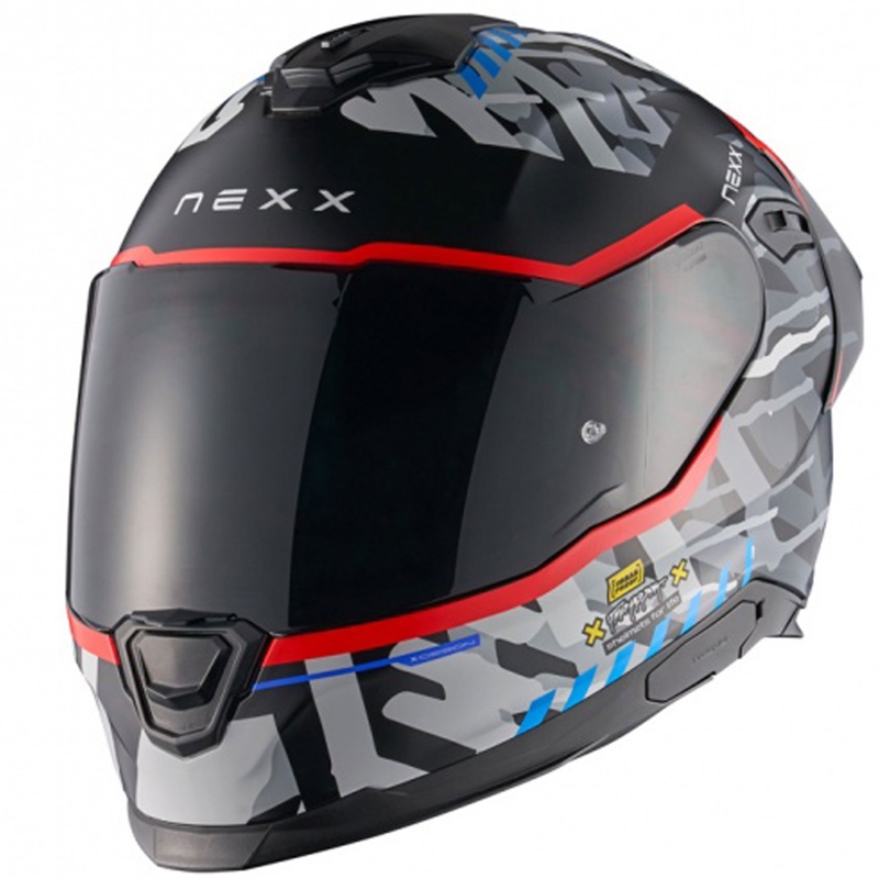 NEXX Y.100R Urbangram juodas-raudonas integralus motociklininko šalmas išpardavimas