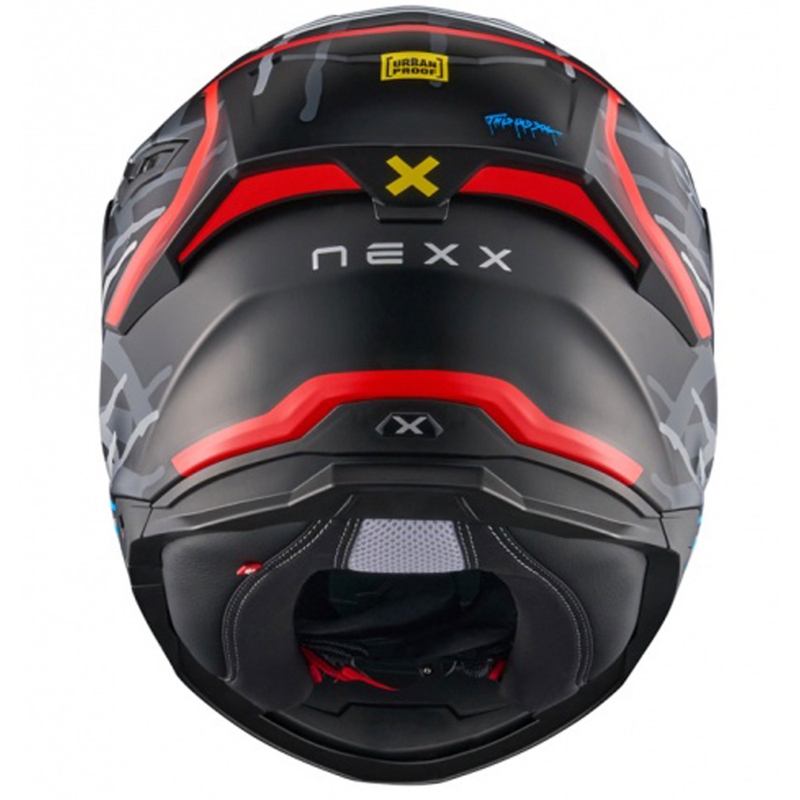 NEXX Y.100R Urbangram juodas-raudonas integralus motociklininko šalmas išpardavimas
