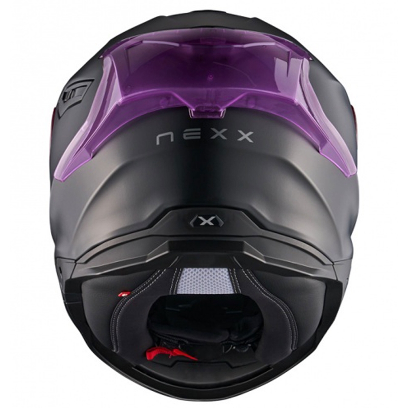 Integruotas motociklininko šalmas NEXX Y.100R Subsonic matinis juodai rožinis