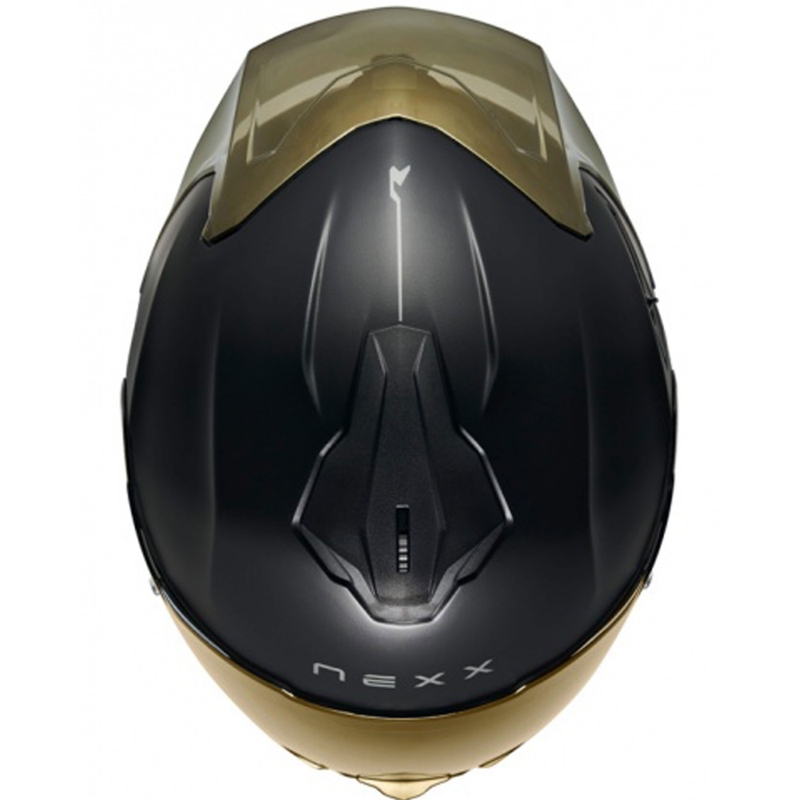 NEXX Y.100R Subsonic integralus motociklininko šalmas matinis juodai auksinis