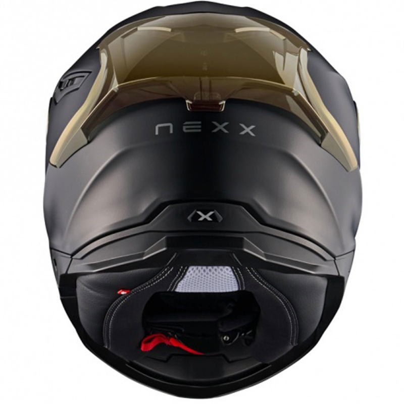 NEXX Y.100R Subsonic integralus motociklininko šalmas matinis juodai auksinis