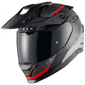 Enduro motociklininko šalmas NEXX Y.TRAVL Quest matinis juodai raudonas