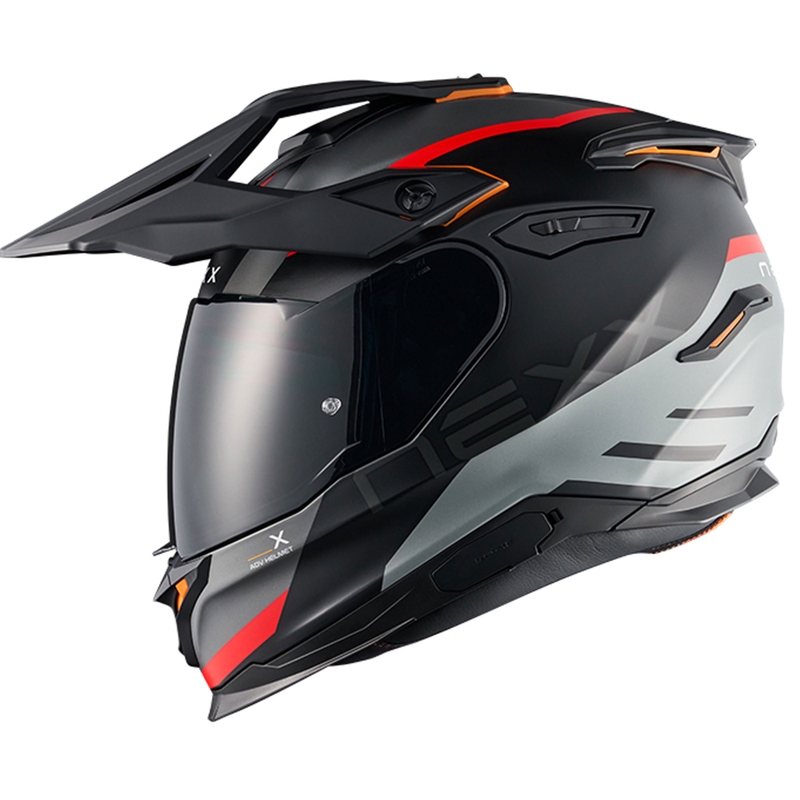 Enduro motociklininko šalmas NEXX Y.TRAVL Quest matinis juodai raudonas