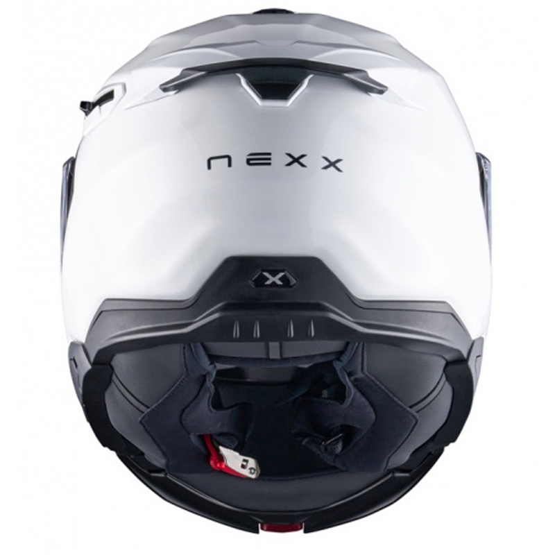"Nexx X.Lifetour Plain" matinis baltas apverčiamas motociklininko šalmas