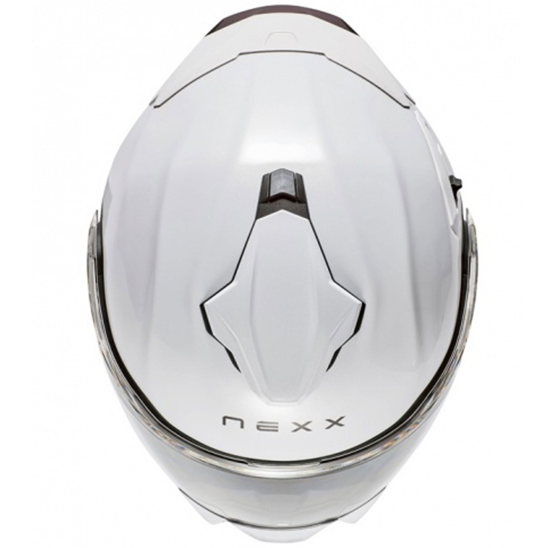 "Nexx X.Lifetour Plain" matinis baltas apverčiamas motociklininko šalmas