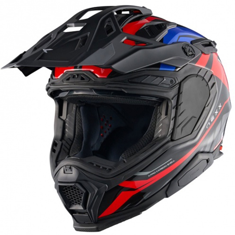 Enduro motociklininko šalmas Nexx X.WED3 Gobi blue-red