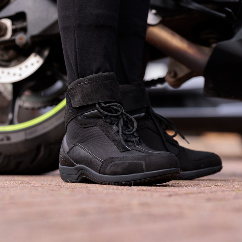 Moteriški Oxford Spartan Air Black motociklininkų batai