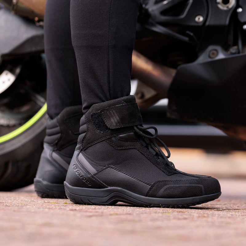Moteriški Oxford Spartan Air Black motociklininkų batai