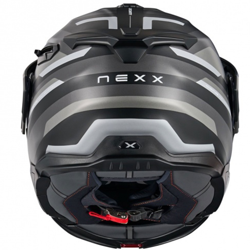 Apverčiamas motociklininko šalmas "Nexx X.Lifecountry Westbound" matinis juodai pilkas