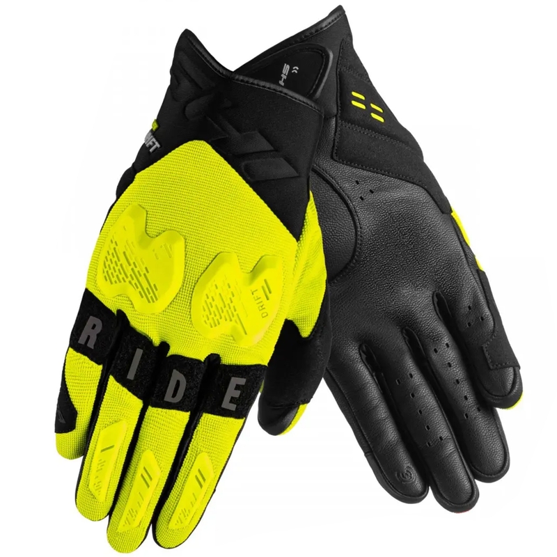 Motociklininko pirštinės Shima Drift fluo yellow-black