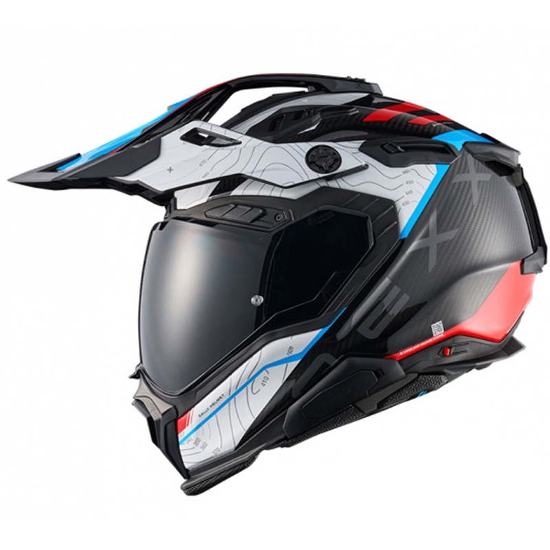 Enduro motociklininko šalmas Nexx X.WED3 Furka mėlynai raudonas