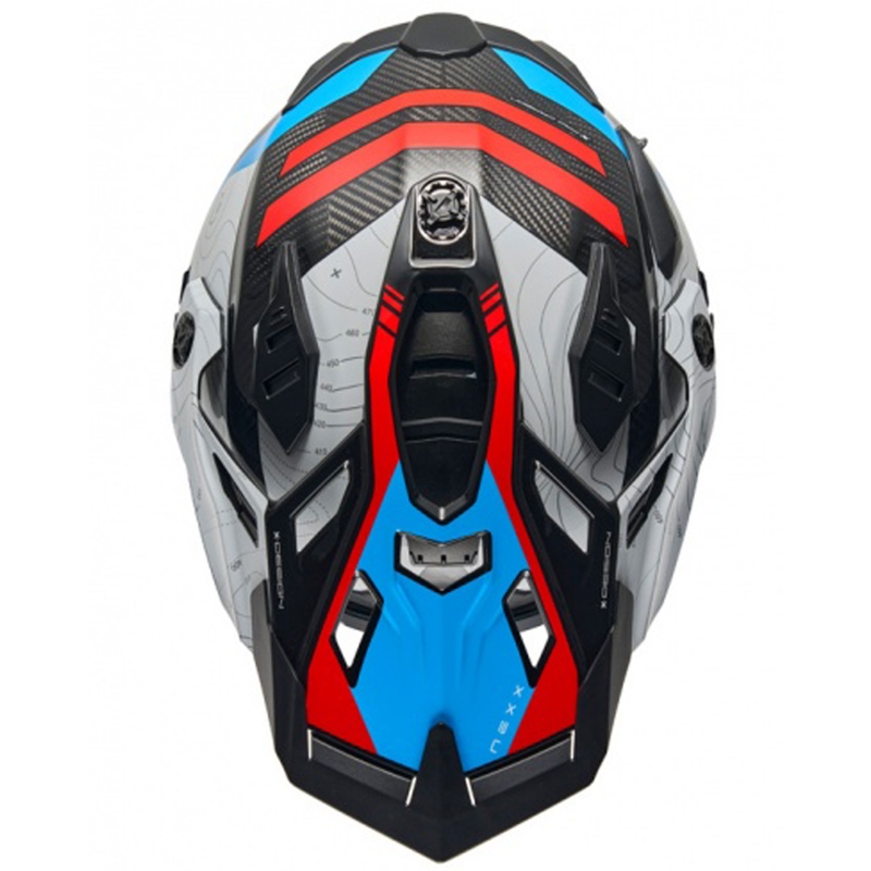 Enduro motociklininko šalmas Nexx X.WED3 Furka mėlynai raudonas