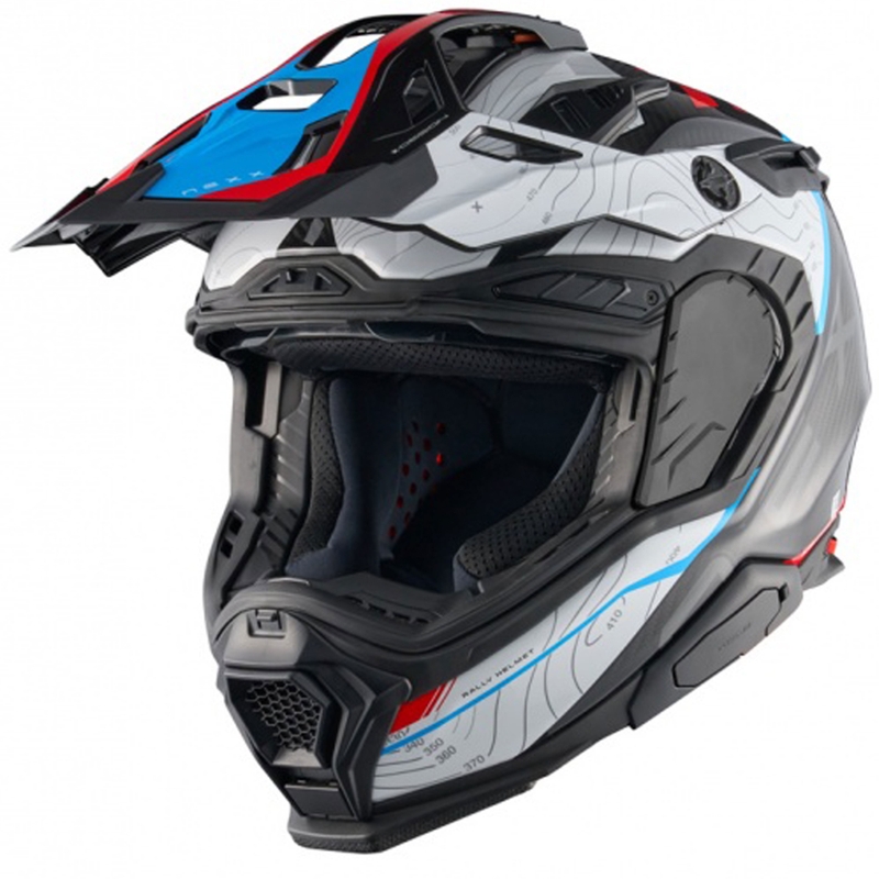 Enduro motociklininko šalmas Nexx X.WED3 Furka mėlynai raudonas