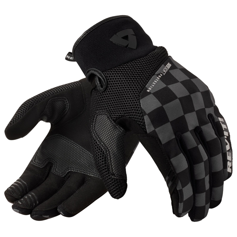 "Revit Surge" motociklininko pirštinės juodai pilkos spalvos