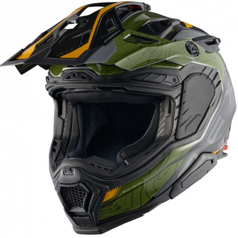 Enduro motociklininko šalmas Nexx X.WED3 Furka žalias-geltonas