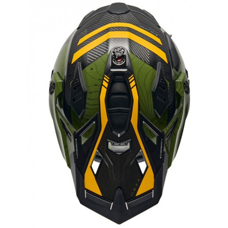 Enduro motociklininko šalmas Nexx X.WED3 Furka žalias-geltonas