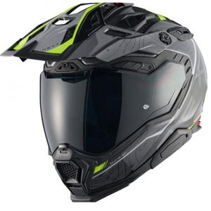 Enduro motociklininko šalmas Nexx X.WED3 Furka pilka-fluo geltona