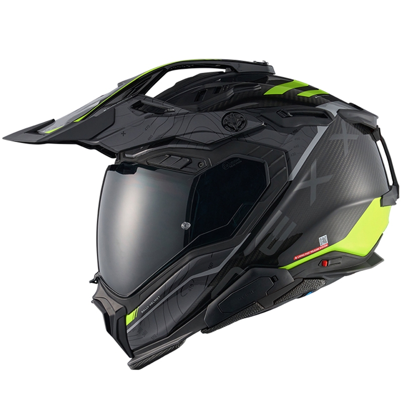 Enduro motociklininko šalmas Nexx X.WED3 Furka pilka-fluo geltona