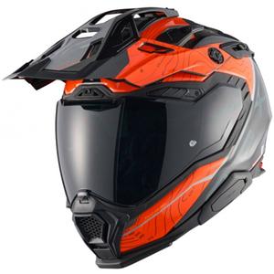 Enduro motociklininko šalmas Nexx X.WED3 Furka oranžinės-pilkos spalvos