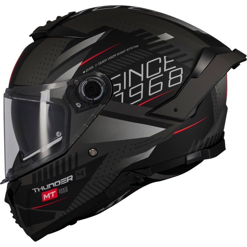 Uždaras motociklo šalmas MT Thunder 4 SV Luminence matinė juoda