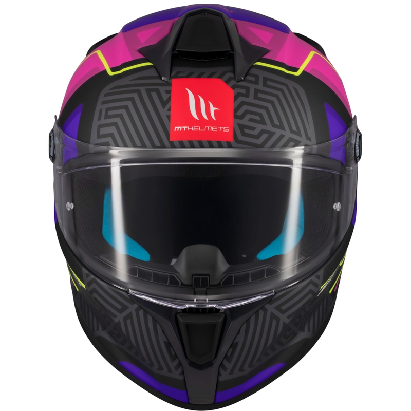 MT Targo S Brik integralus motociklininko šalmas matinės juodos ir rožinės spalvos