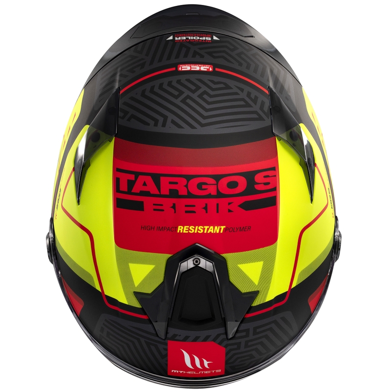 MT Targo S Brik integralus motociklininko šalmas matinis juodai geltonas
