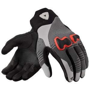 "Revit Kinetic 2" motociklininko pirštinės pilkos ir raudonos spalvos