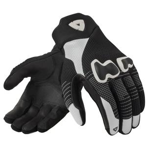 "Revit Kinetic 2" motociklininko pirštinės juodos ir baltos spalvos