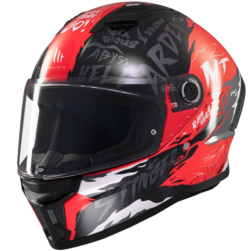 MT Stinger 2 Ardent integralus motociklininko šalmas juodai raudonas