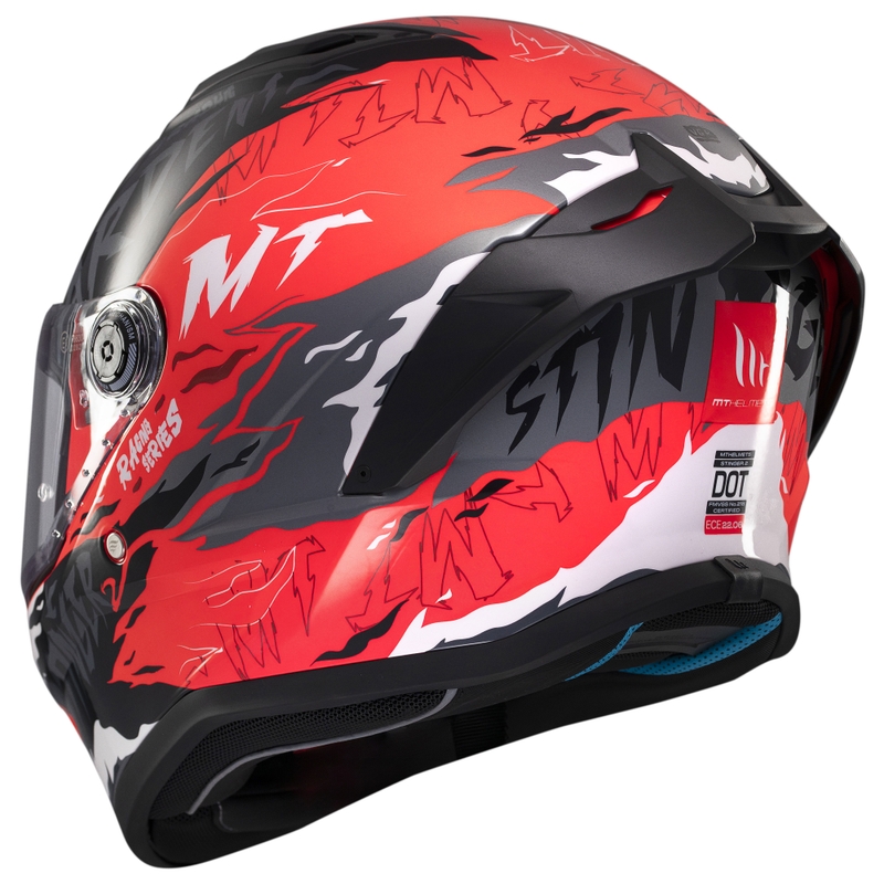 MT Stinger 2 Ardent integralus motociklininko šalmas juodai raudonas