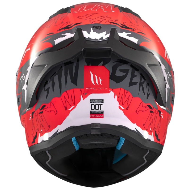 MT Stinger 2 Ardent integralus motociklininko šalmas juodai raudonas