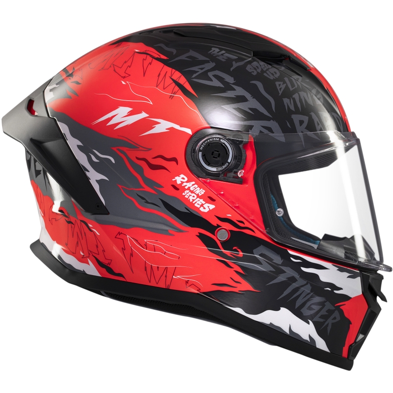 MT Stinger 2 Ardent integralus motociklininko šalmas juodai raudonas