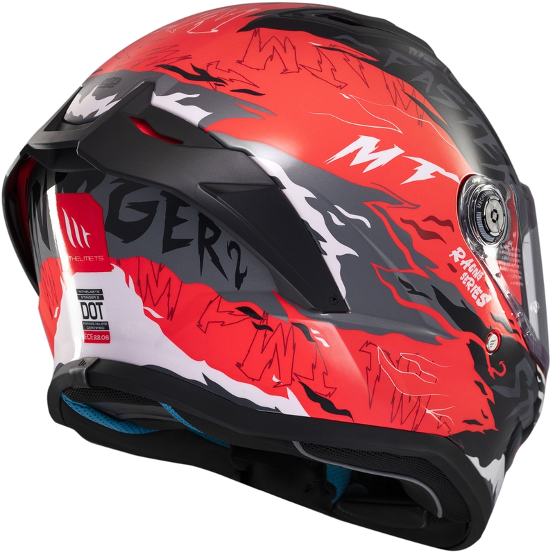 MT Stinger 2 Ardent integralus motociklininko šalmas juodai raudonas