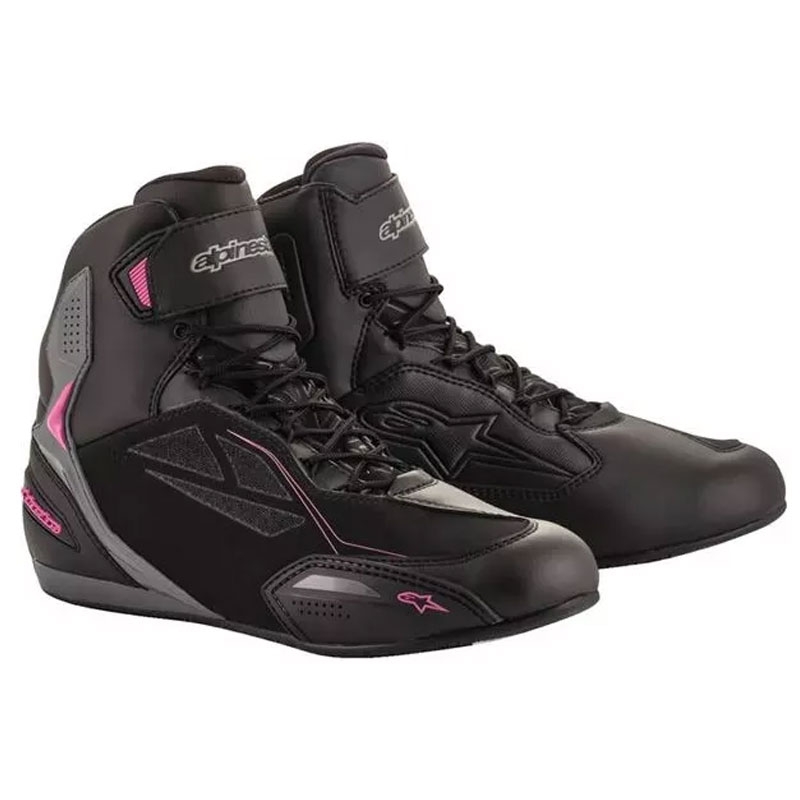 Dámské boty na motorku Alpinestars Stella Faster 3 Drystar černo-tmavě šedo-fialové