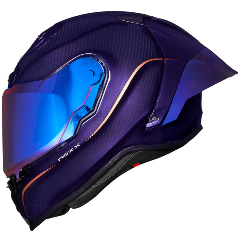 Integruotas šalmas motociklui Nexx X.R3R Hagibis Carbon purpurinės spalvos