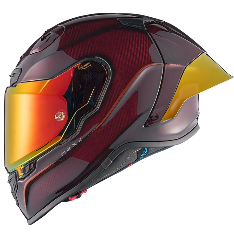 Integruotas šalmas motociklui Nexx X.R3R Hagibis Carbon raudonas
