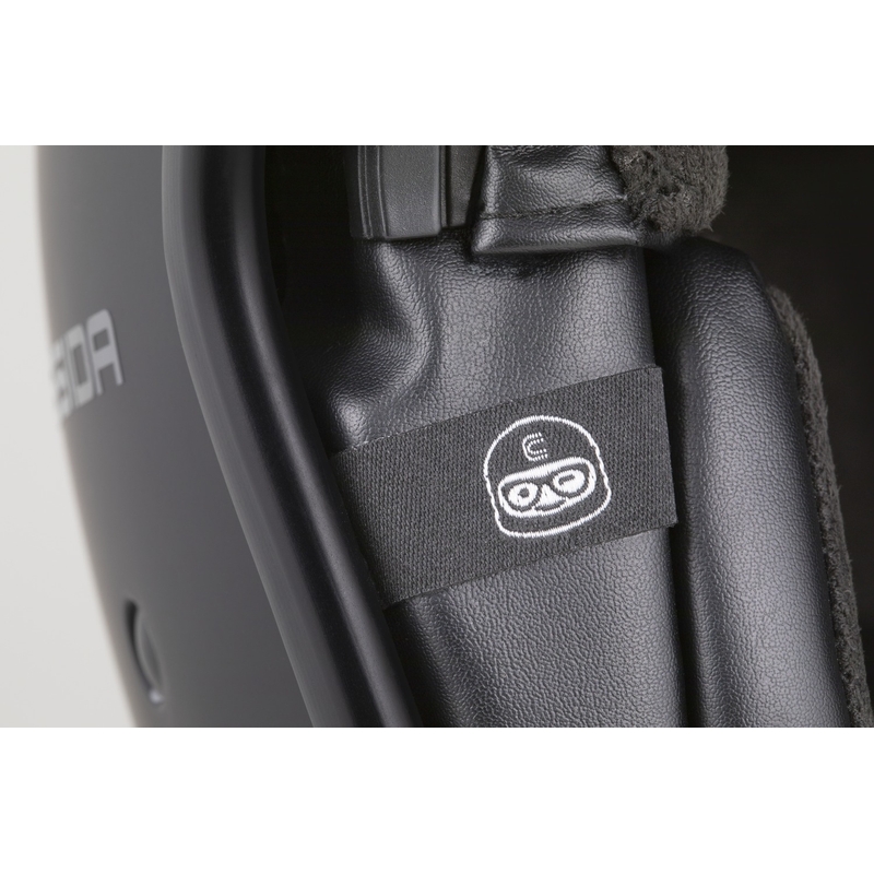 "Cassida Oxygen 2.0 Solid Matte Black-Dark Grey" atviras motociklininko šalmas