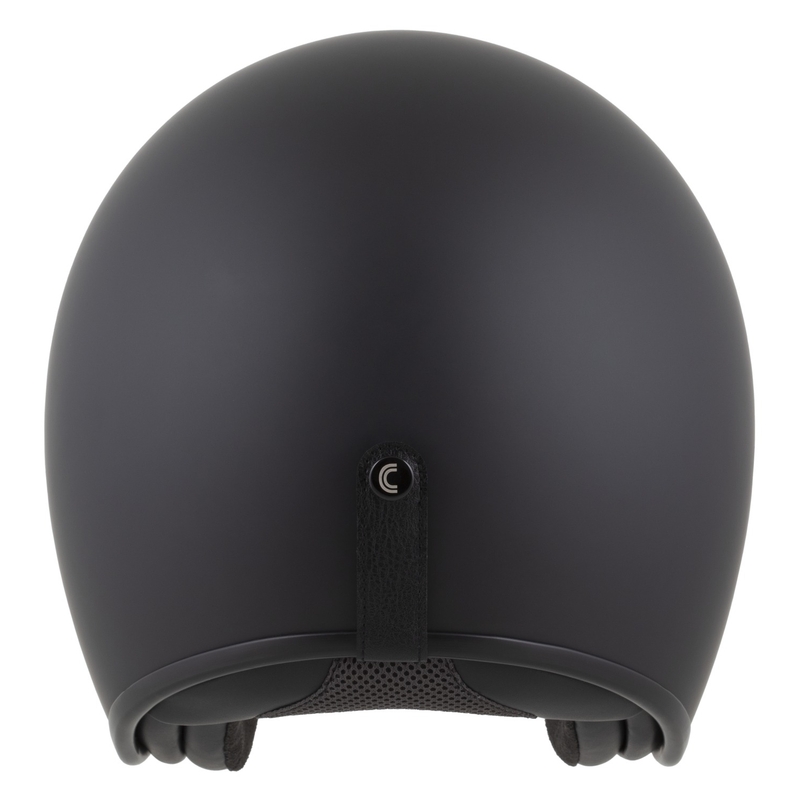 "Cassida Oxygen 2.0 Solid Matte Black-Dark Grey" atviras motociklininko šalmas