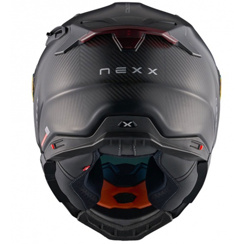 Integruotas motociklininko šalmas Nexx X.WST3 Zero PRO Carbon matinės raudonos spalvos