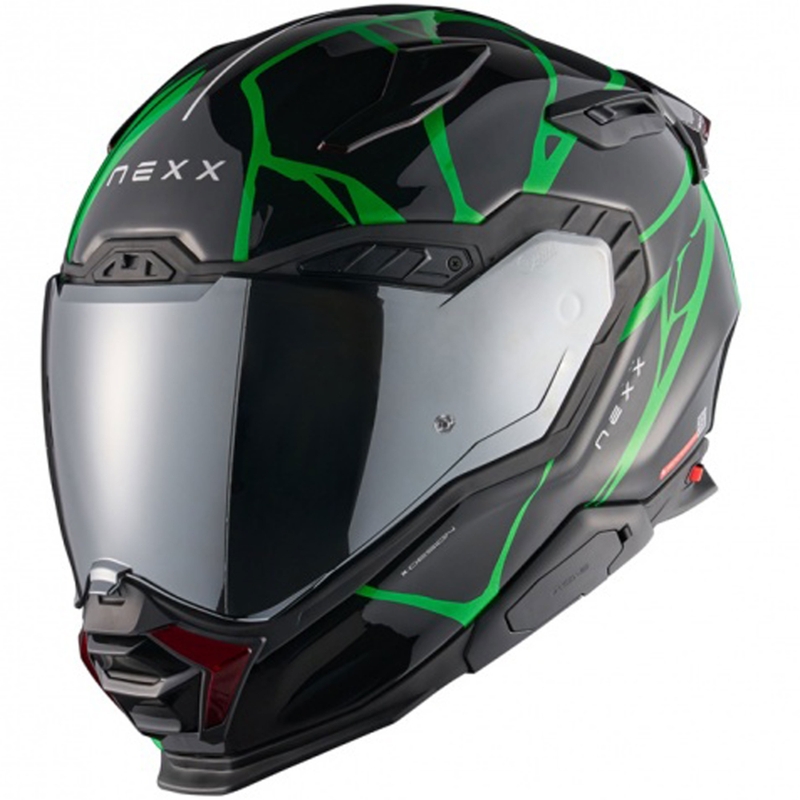 Integruotas motociklininko šalmas "Nexx X.WST3 B-Side" juodai žalias