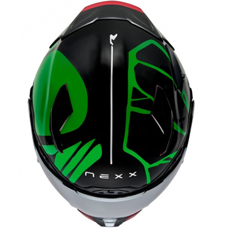 Integruotas motociklininko šalmas "Nexx X.WST3 B-Side" juodai žalias