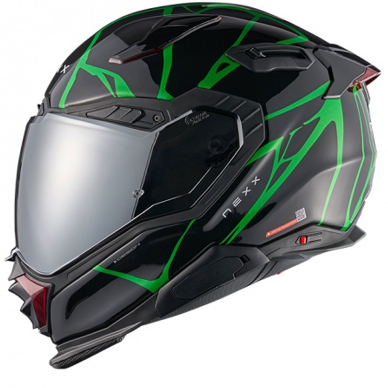 Integruotas motociklininko šalmas "Nexx X.WST3 B-Side" juodai žalias
