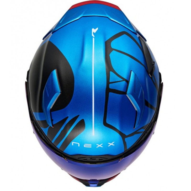 Integruotas motociklininko šalmas "Nexx X.WST3 B-Side" mėlynai juodas