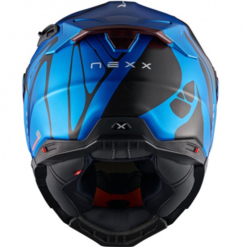 Integruotas motociklininko šalmas "Nexx X.WST3 B-Side" mėlynai juodas