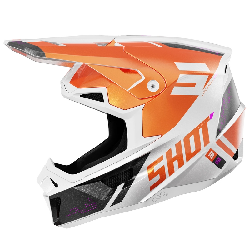 Motokroso šalmas "Shot Lite Ultra pearl orange