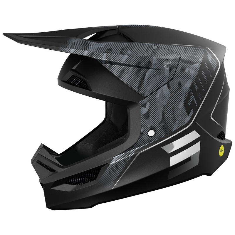 Motokroso šalmas Shot Camo Tactic matinis juodai pilkas